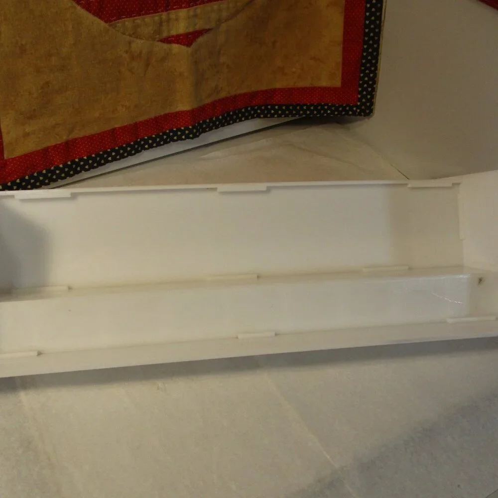 Tiered White Plastic Display Shelf Rack Stand Organizer for Home or Store